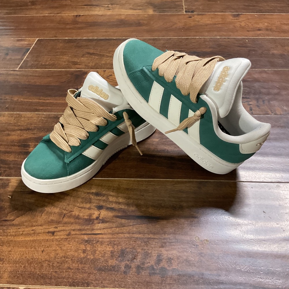 Adidas Grand Court 2.0 Green Cream Kids Sneakers IH3850 Size 5.5Y